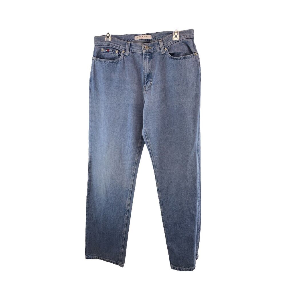 Tommy Hilfiger Womens Straight Leg Jeans Size 10 W34 x L33 Blue Denim High Rise